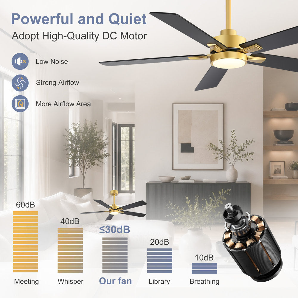 52-Inch Ceiling Fan with LED Light and Remote