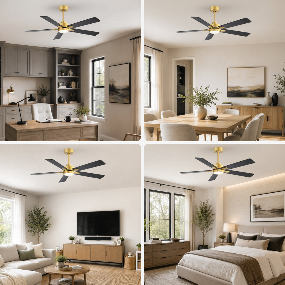 52-Inch Ceiling Fan with LED Light and Remote