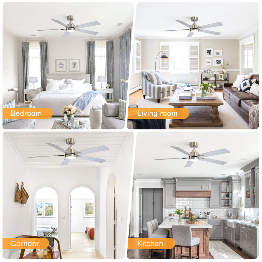 52-Inch Ceiling Fan with LED Light and Remote