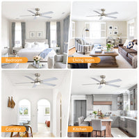52-Inch Ceiling Fan with LED Light and Remote