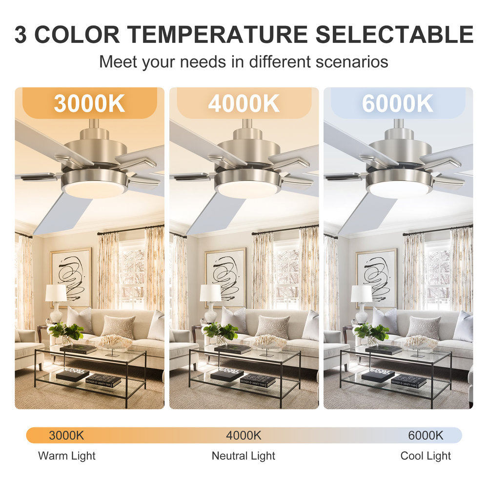 52-Inch Ceiling Fan with LED Light and Remote