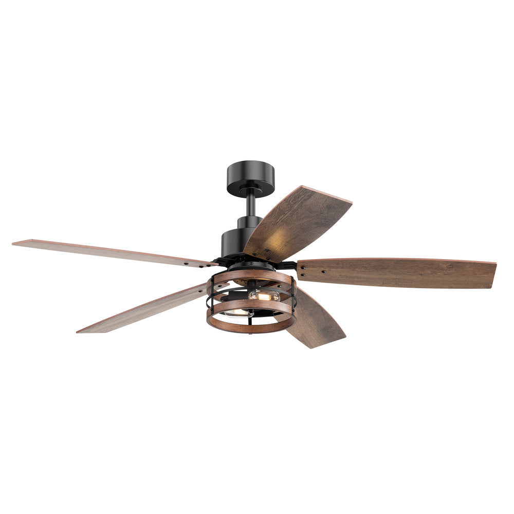 52 Inch 5 Blade Farmhouse Ceiling Fan with Light and Remote