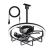 20 Inch Black Caged Ceiling Fan with Light & Remote