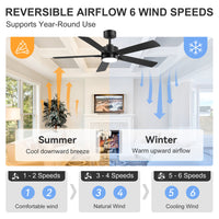 52-Inch Ceiling Fan with LED Light and Remote