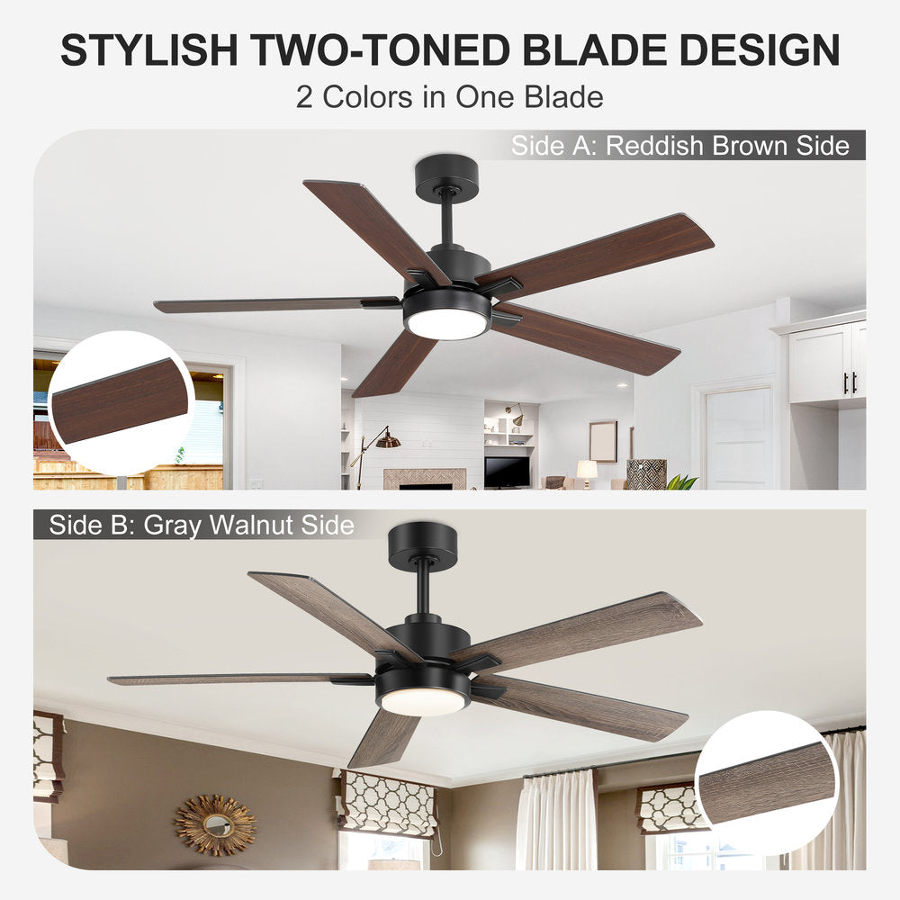 52-Inch Ceiling Fan with LED Light and Remote