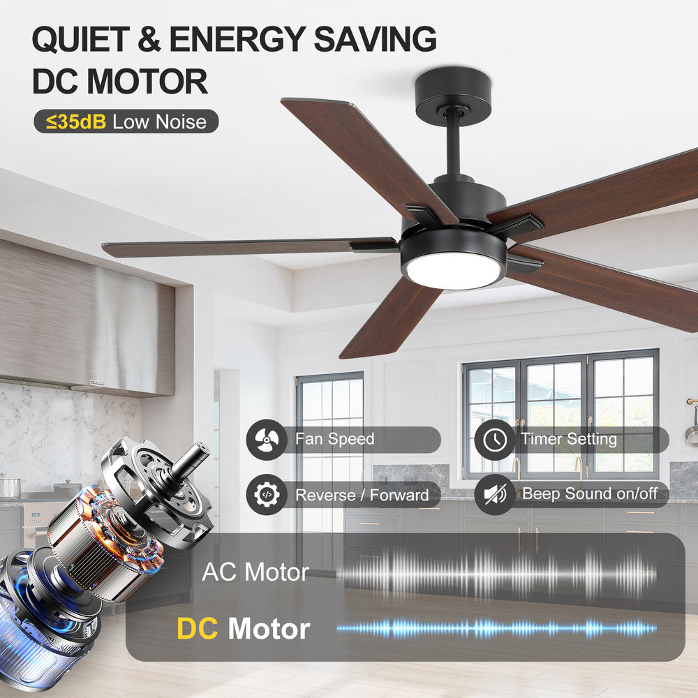 52-Inch Ceiling Fan with LED Light and Remote