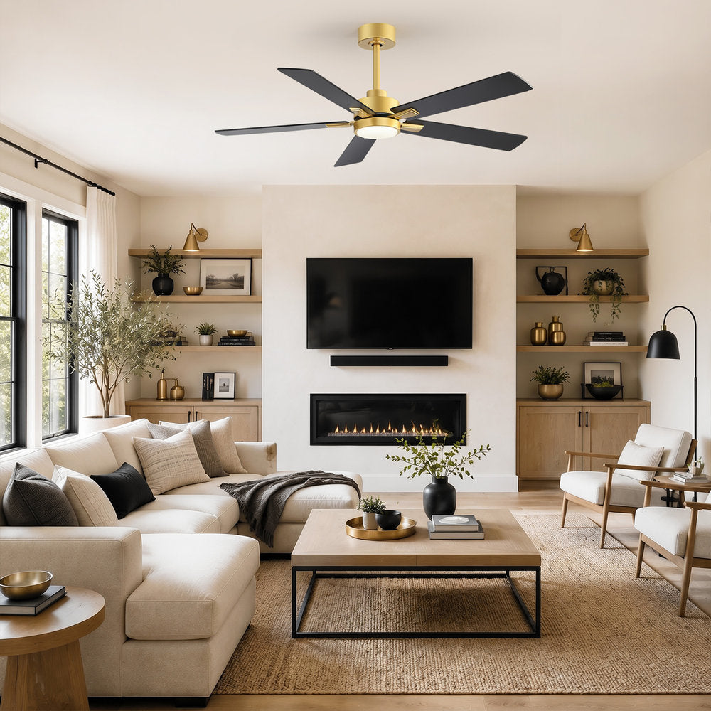 52-Inch Ceiling Fan with LED Light and Remote