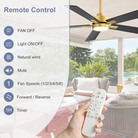 52-Inch Ceiling Fan with LED Light and Remote