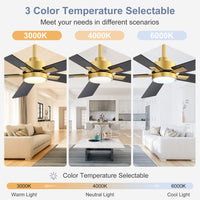 52-Inch Ceiling Fan with LED Light and Remote