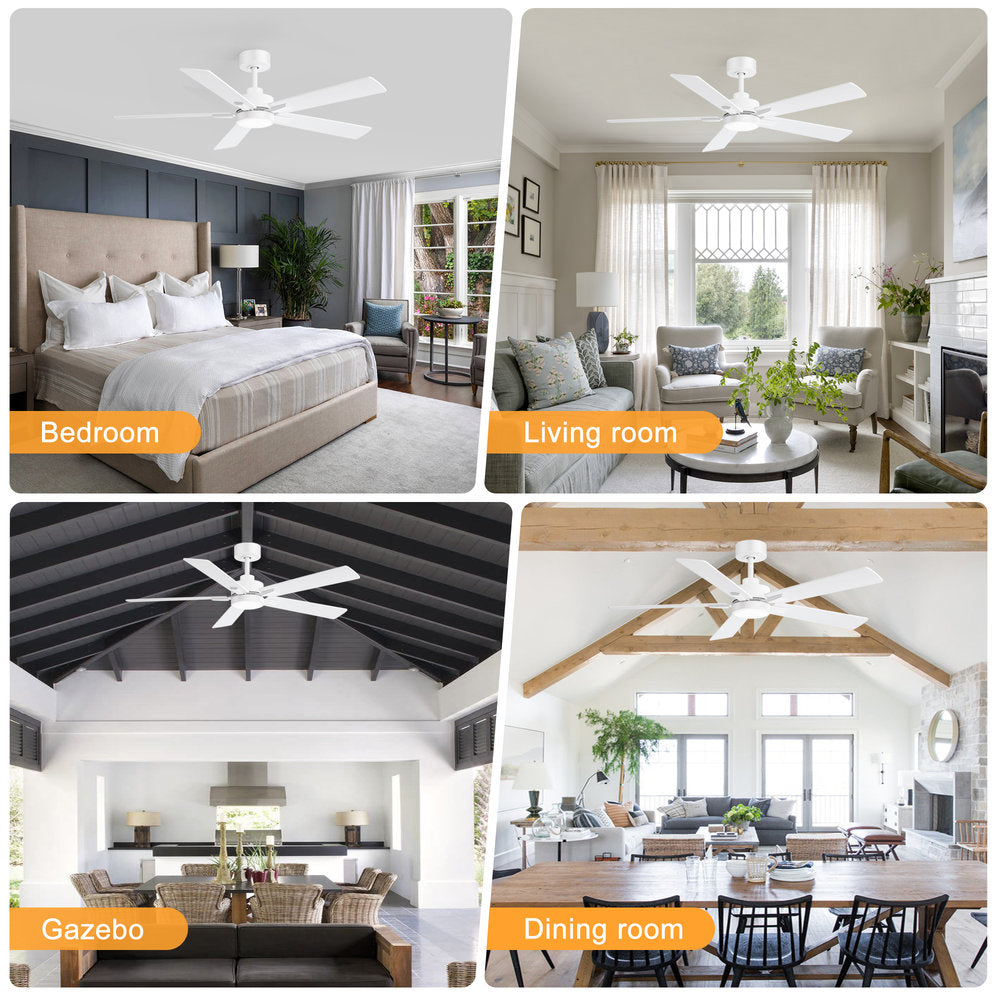 52-Inch Ceiling Fan with LED Light and Remote