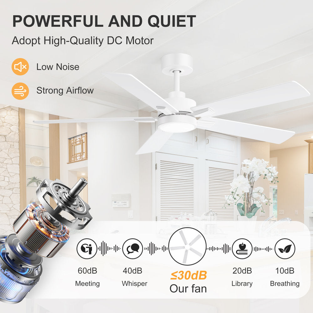 52-Inch Ceiling Fan with LED Light and Remote