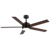 56-Inch Black 5-Blade Ceiling Fan with Light & Remote