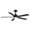 48-Inch Black Ceiling Fan with Light & Remote Control