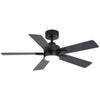 42-Inch Black 5-Blade Ceiling Fan with LED Light & Remote