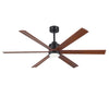 60-Inch Black Ceiling Fan with Light & Remote